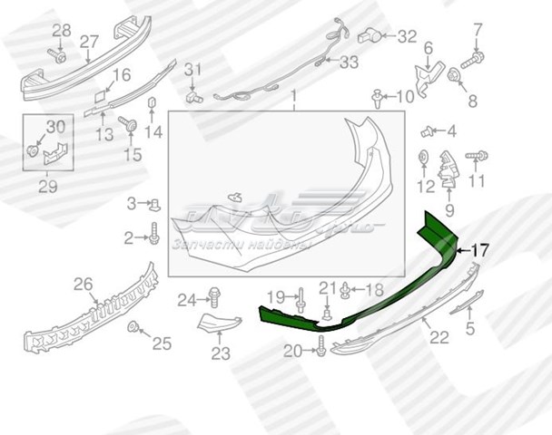 Спойлер заднього бампера PFD04385VA Signeda