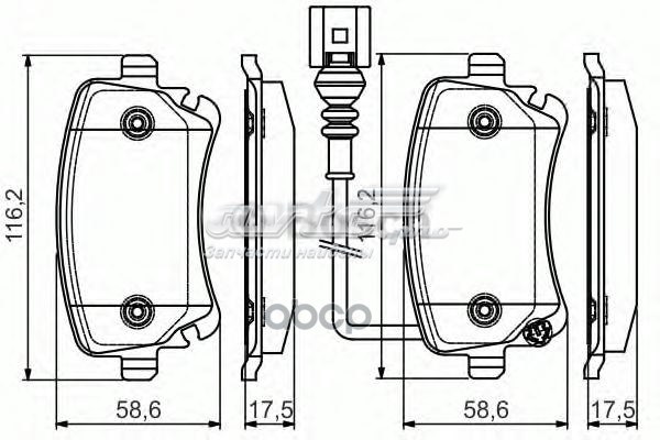 Задні гальмівні колодки 986495094 Bosch