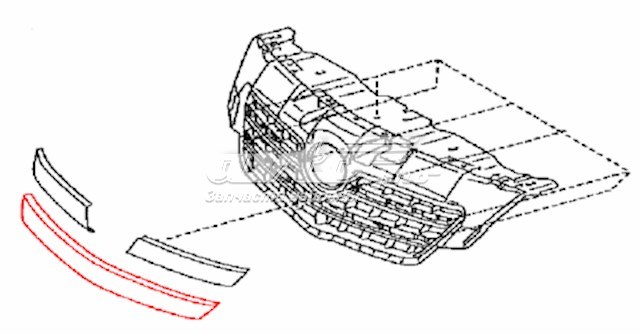 5311112B40 Toyota Накладка решітки радіатора нижня