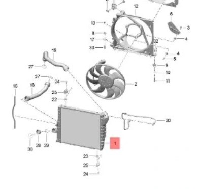 Радіатор охолодження NRF 550344