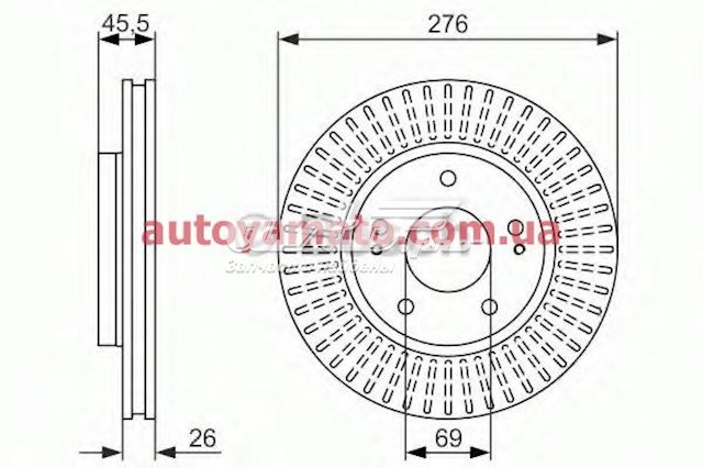986479604 Bosch Гальмо дискове переднє