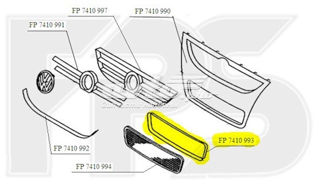 FP7410993 FPS Рамка решітки переднього бампера