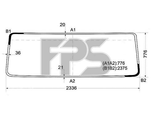 Скло лобове AB25087A Sekurit