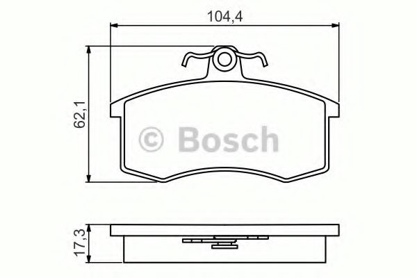 Купити 986495214 Bosch Колодки гальмівні передні, дискові