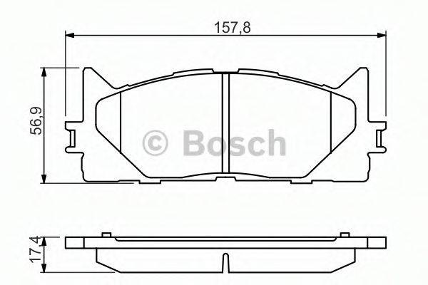 Передні тормозні колодки 986494430 Bosch
