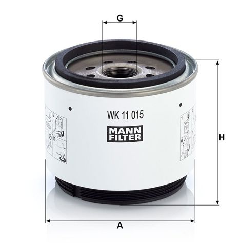 Купити WK11015X Mann-Filter Фільтр-відстійник палива грубої очистки