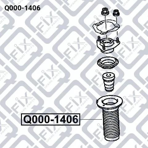 Чохол амортизатора переднього Q-fix Q0001406