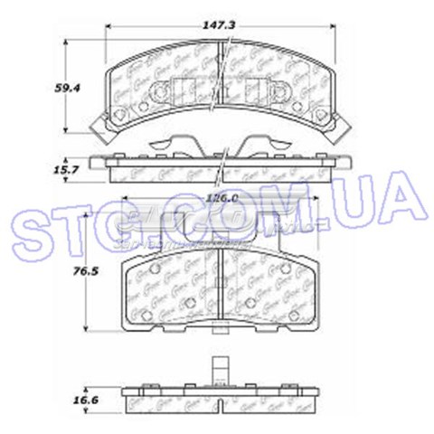 Передні тормозні колодки 10203690 Centric Parts