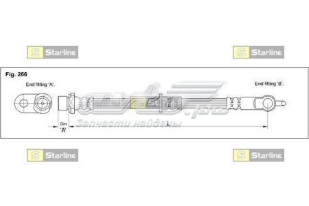 HAEB1275 Starline Шланг гальмівний передній, правий