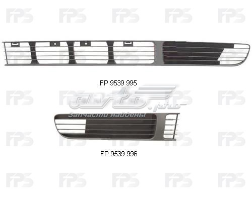 Решітка переднього бампера, права FPS FP9539996 ціна, від 8.46 USD