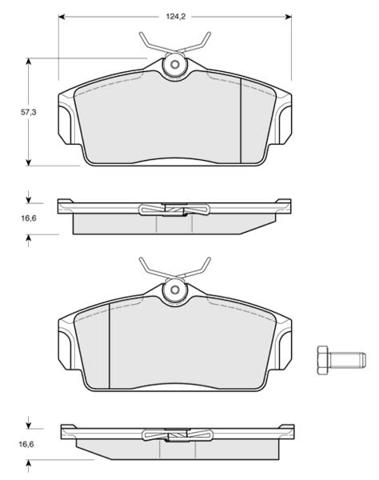 Тормозні колодки Starline BDS182