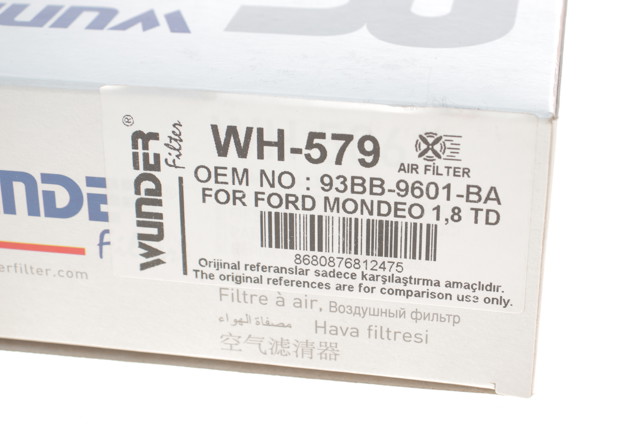 WH579 Wunder Повітряний фільтр двигуна