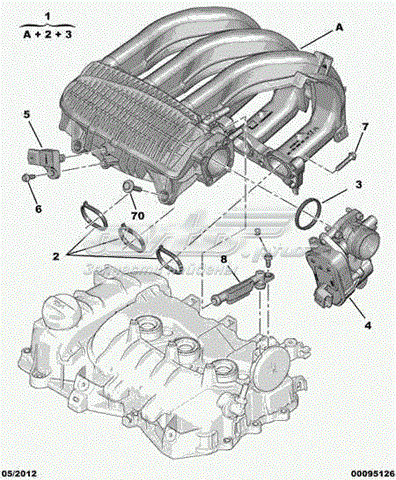 Колектор впускний 9673063980 Peugeot/Citroen