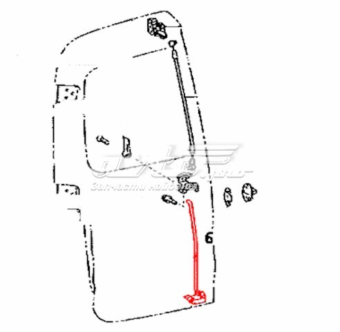 Личинка замка дверей передньої, лівою Toyota Hiace 4 (H1, H2) (Тойота Хайейс)