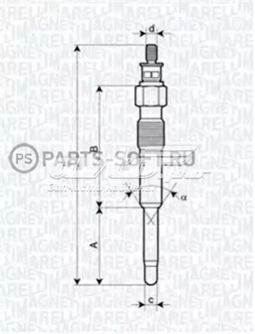 062900007304 Magneti Marelli Свічки розжарювання