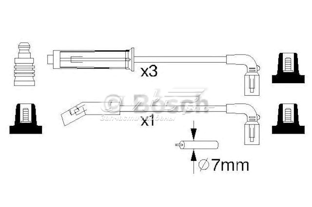 Купити 986356980 Bosch Провід високовольтні, комплект