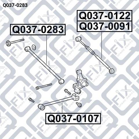 Важіль задньої підвіски нижній, лівий/правий Q-fix Q0370283 ціна, від 30.04 USD