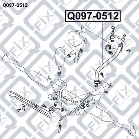 Купити Q0970512 Q-fix Шланг ГПК, високого тиску рейки керма