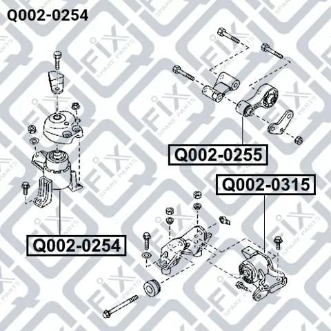 Права подушка двигуна Q-fix Q0020254 ціна, від 30.57 USD