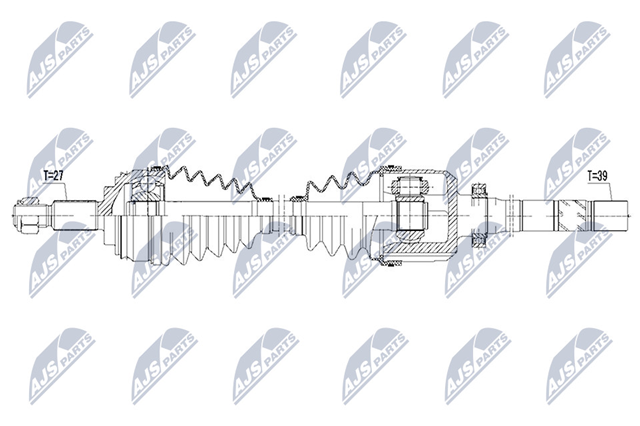 Піввісь права DK55041 NTN