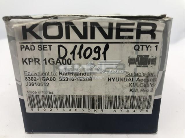 KPR1GA00 Konner Колодки гальмівні задні, дискові
