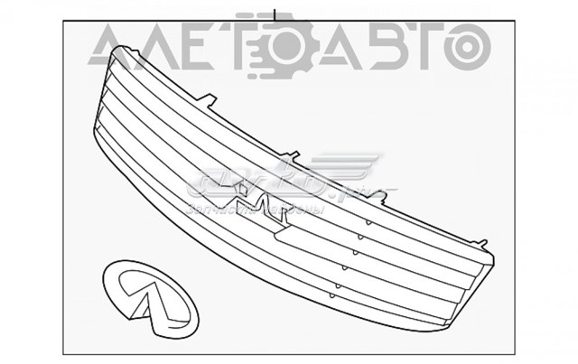 Решітка радіатора 623101NF1A Nissan