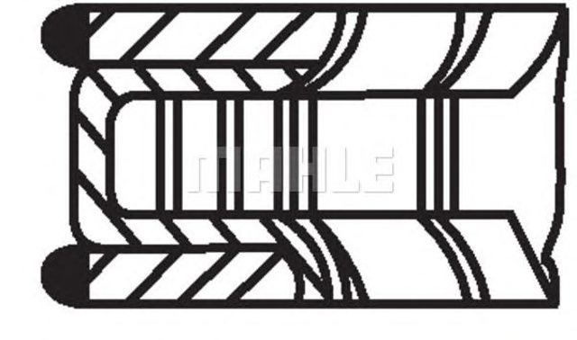 081RS001040N2 Mahle Original Кільця поршневі на 1 циліндр, 2-й ремонт (+0,50)