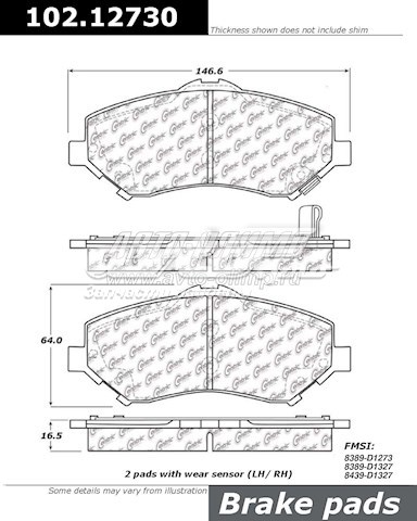 Передні тормозні колодки 10212730 Centric Parts