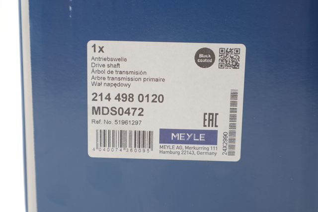 Ліва піввісь 2144980120 Meyle