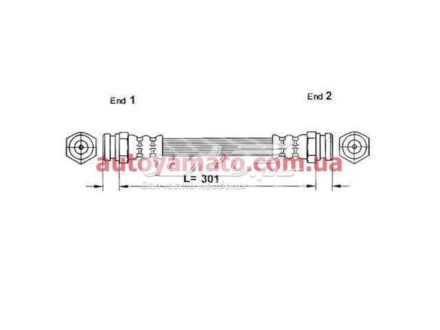 Шланг гальмівний задній K&K FT3303 ціна, від 7.54 USD
