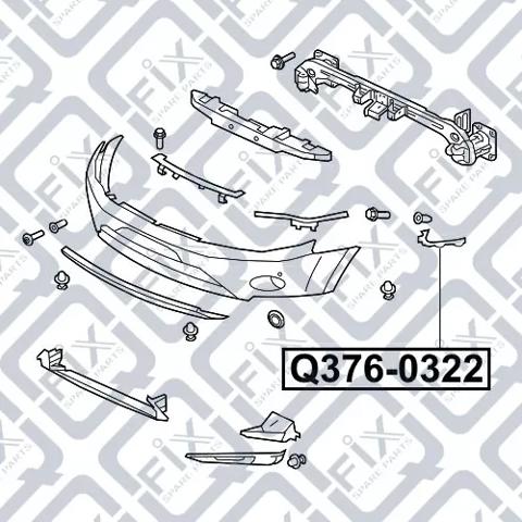 Кронштейн бампера переднього, зовнішній лівий Q3760322 Q-fix