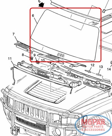 Купити Лобове скло Hummer H3  