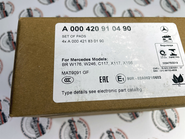 Гальмівні колодки Mercedes A000420910490 ціна, від 39.76 USD