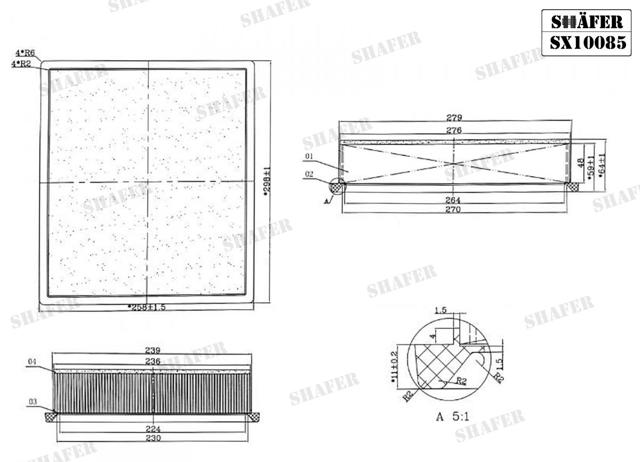 Повітряний фільтр SX10085 Shafer