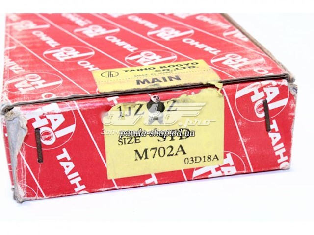Купити M702ASTD Taiho Вкладиші колінвала, корінні, комплект, стандарт (STD)