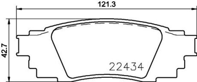 Задні гальмівні колодки NP1112 Nisshinbo