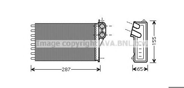 Радіатор пічки (обігрівача) CNA6232 AVA