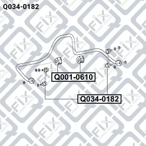 Лінк стабілізатора, заднього Q-fix Q0340182 ціна, від 7.94 USD