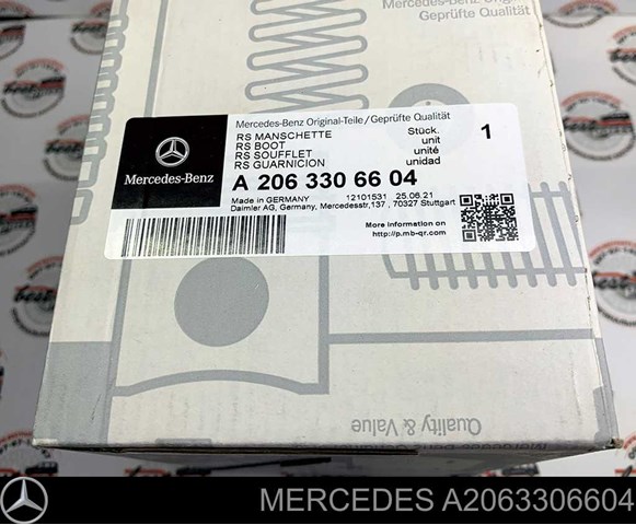 A206330660464 Mercedes Пильник ШРУСа зовнішній, передній піввісі