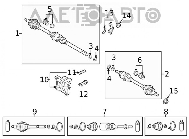 Купити FTF12550X Mazda Піввісь права
