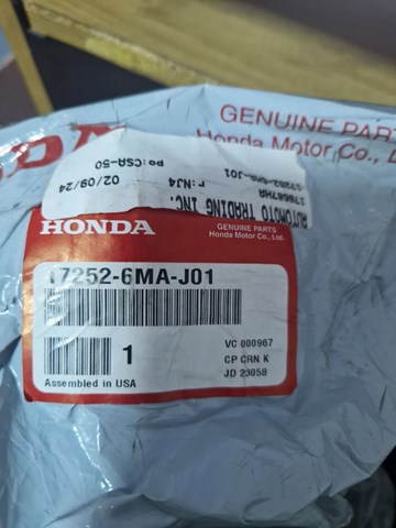 172526MAJ01 Honda
