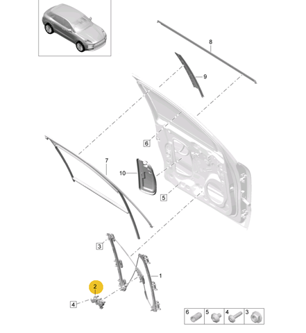 5Q0959801C Porsche Мотор склопідйомника водійських дверей