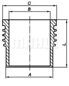 Гільза поршнева Mahle Original 213WT0300 ціна, від 53.65 USD