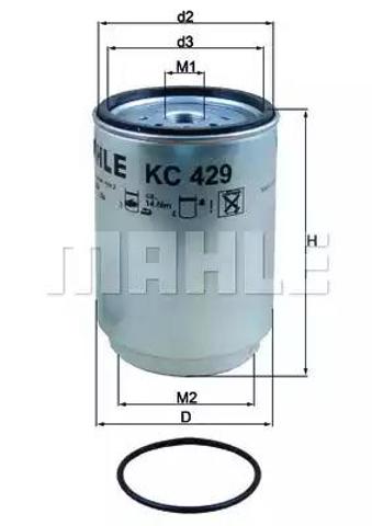 Фільтр палива KC429D MAHLE
