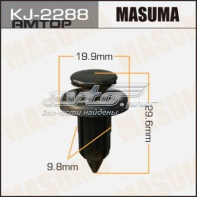 Пістон (кліп) кріплення решітки радіатора охолодження KJ2288 Masuma
