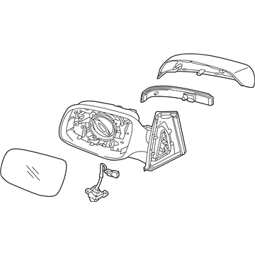 Kia 87620a9710 outside rear view mirror assembly, right доставка із сша оплачується окремо! на KIA Sedona YP