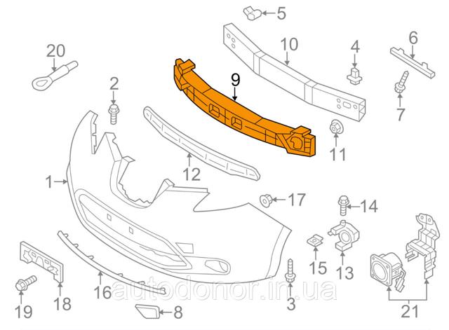  Абсорбер (наповнювач) бампера переднього Nissan LEAF 