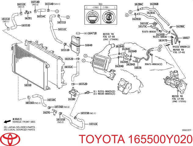  165500Y020 Toyota