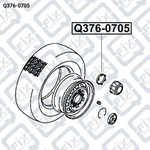 Q3760705 Q-fix Пружина ковпака маточини