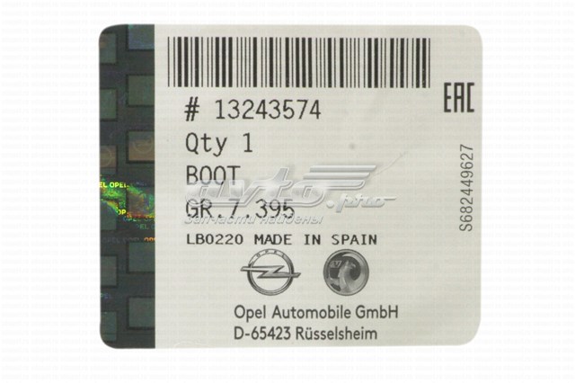 Пильник амортизатора переднього General Motors 13243574 ціна, від 6.71 USD